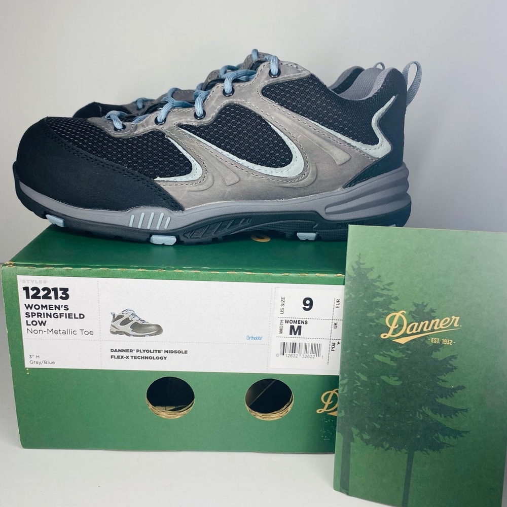 Danner Women's Springfield Low Gray/Blue Composite Toe (NMT)- Size 9 New W/ Box